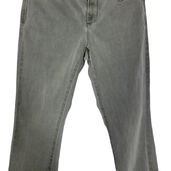 J. Jill Women's Denim Cropped Green Stretch Jeans "Authentic Fit Cropped" Size 4 - Picture 5 of 12